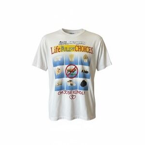 Online‎ Ceramics Life is Full of Choices Eat Mushrooms Tee White Adult Medium